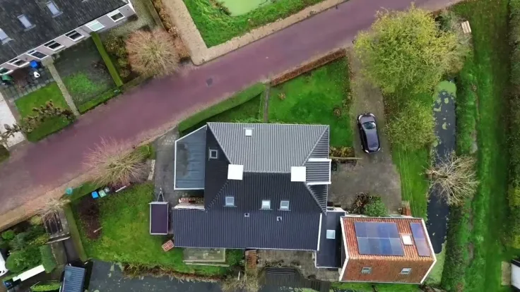 Dronebeeld voor Van den Berg Timmerwerk