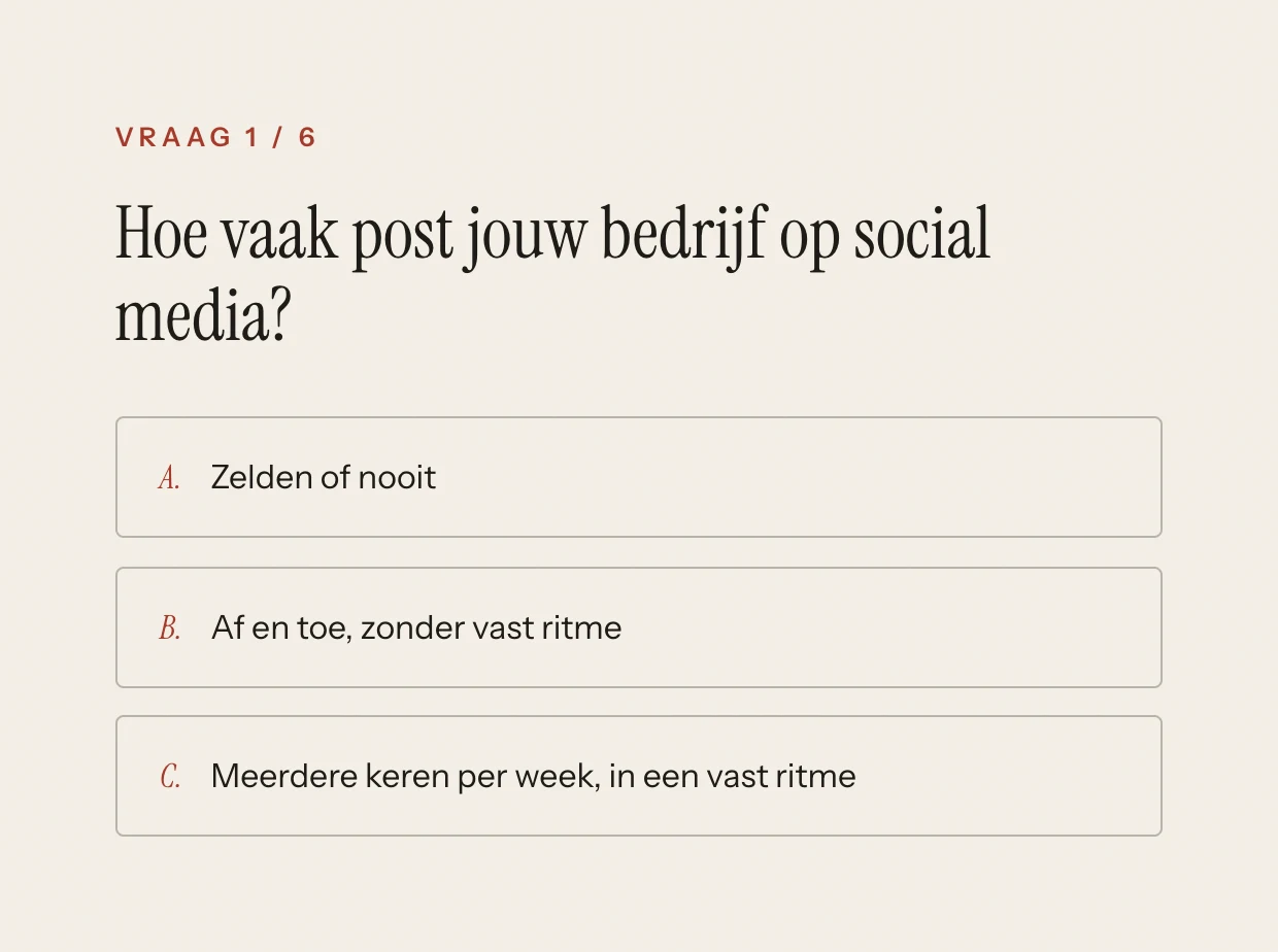 De eerste vraag op de website van elivecreative.nl