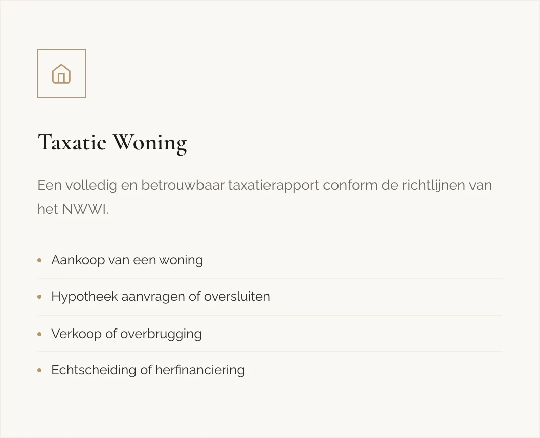 Welke taxatie? op de website van ybtaxaties.nl
